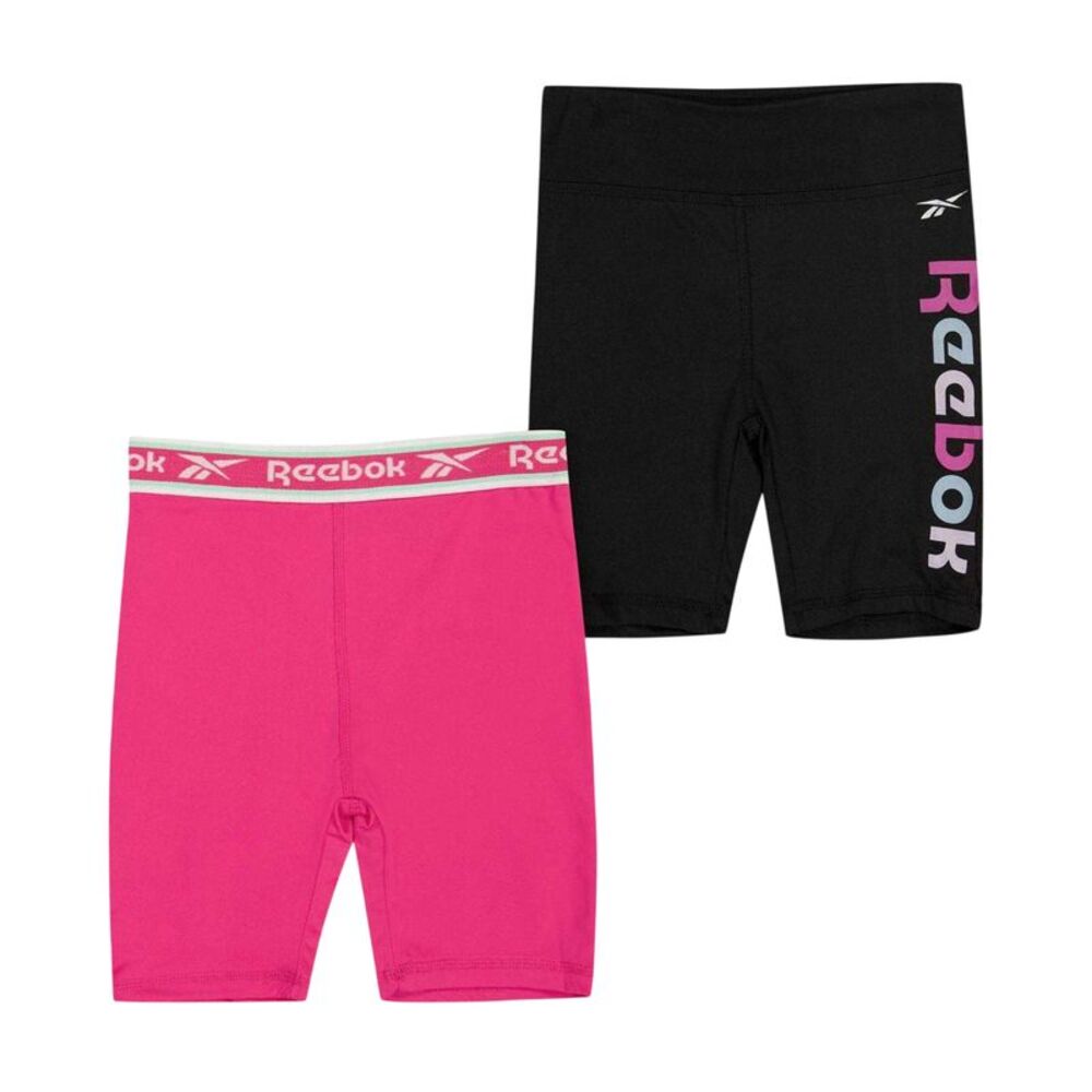 Reebok Girls Shorts (Pack of 2) / Fuchsia/Black
